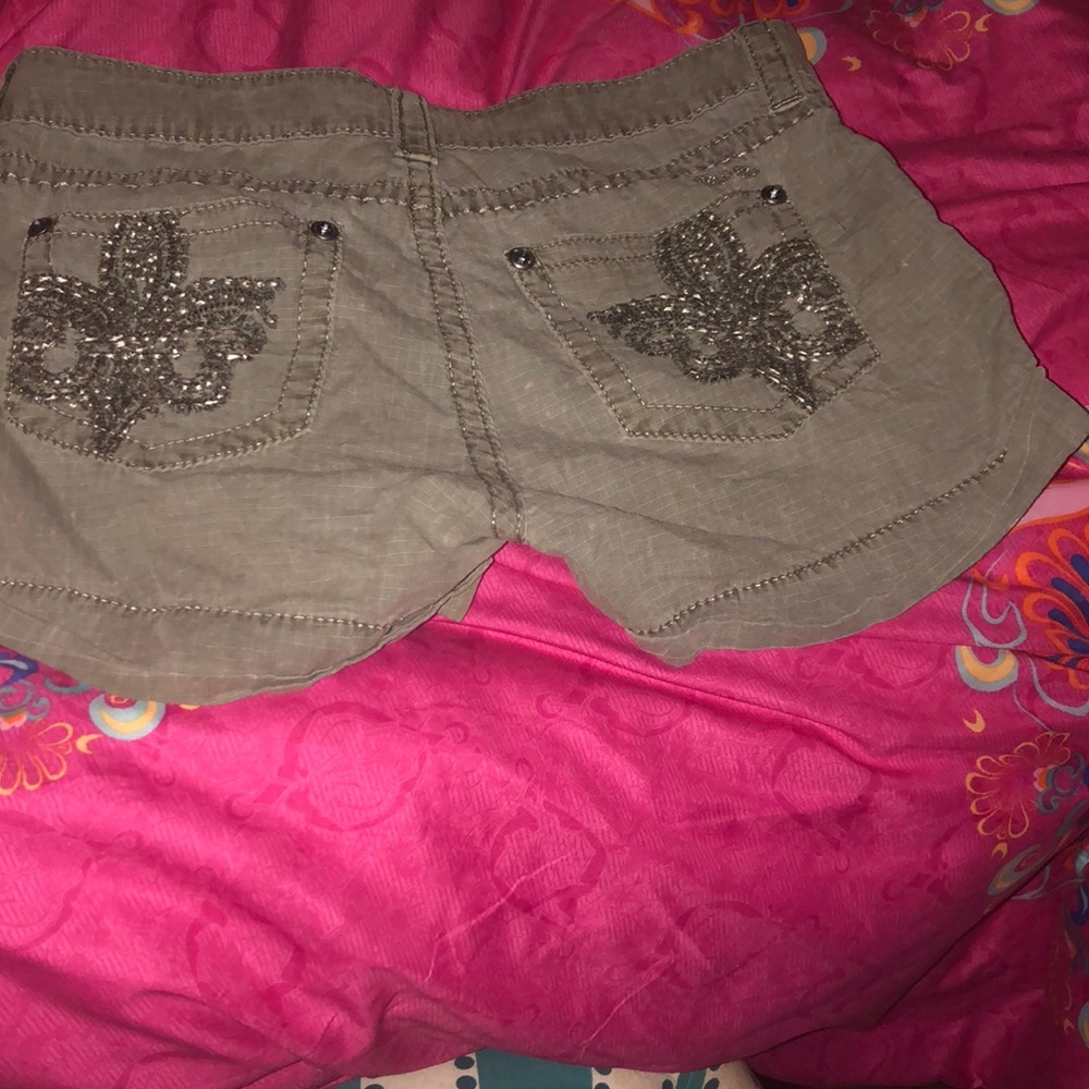 Miss Me Cargo Jeans Olive shorts size 26